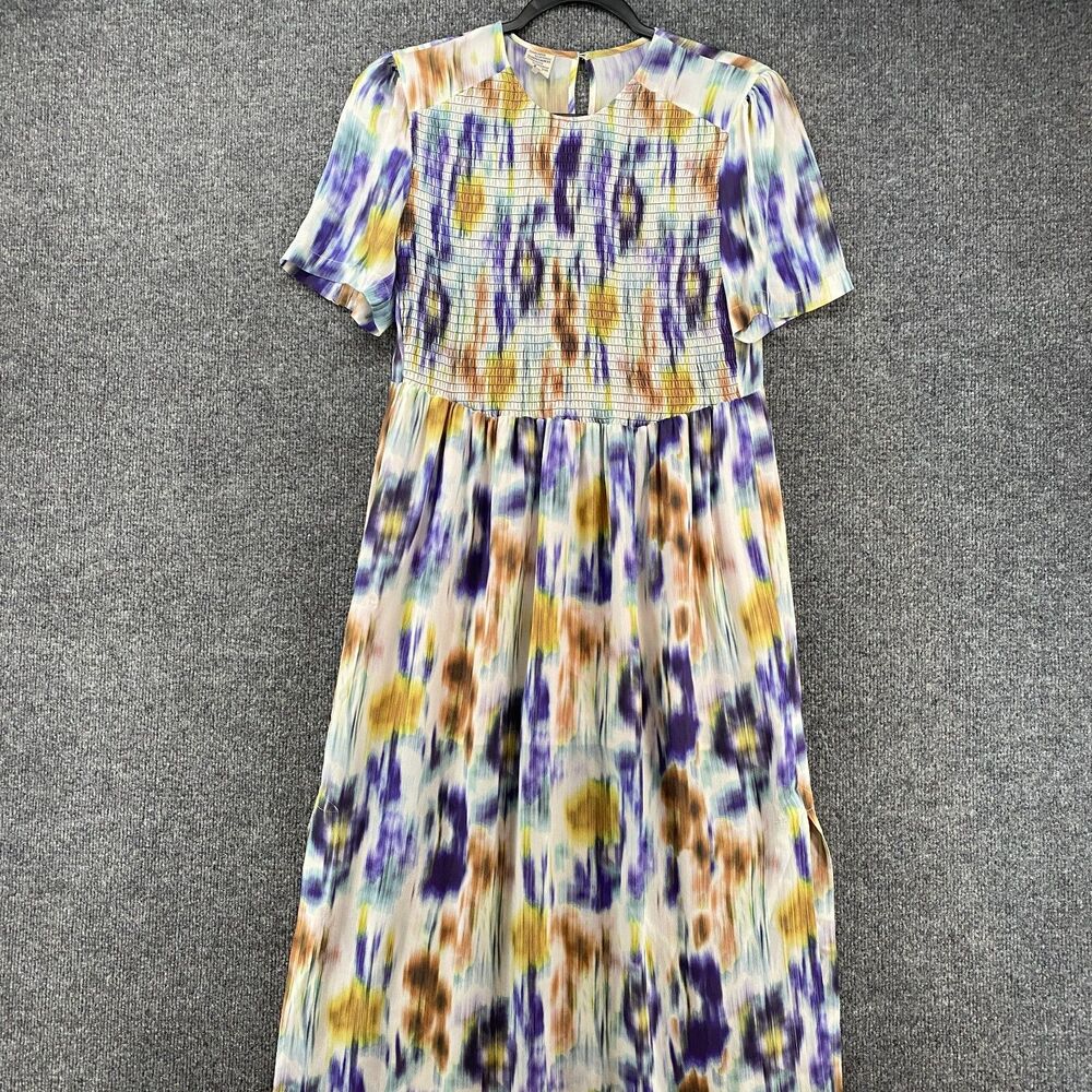 Baum Und Pferdgarten Silk Dress Womens 10 Adamaris Watercolor‎ Maxi Modest Artsy